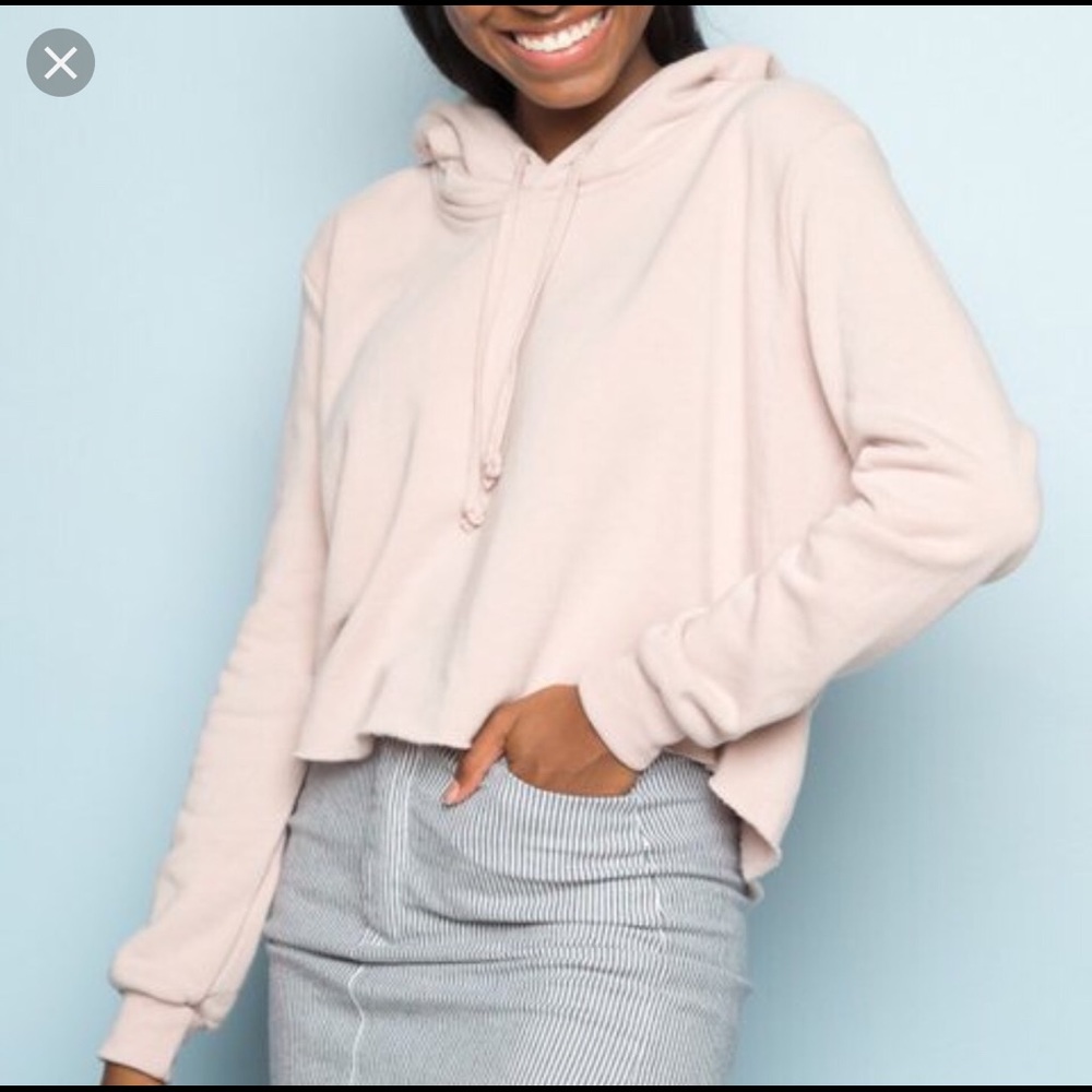 Pastel/ pale pink crop top sweater
